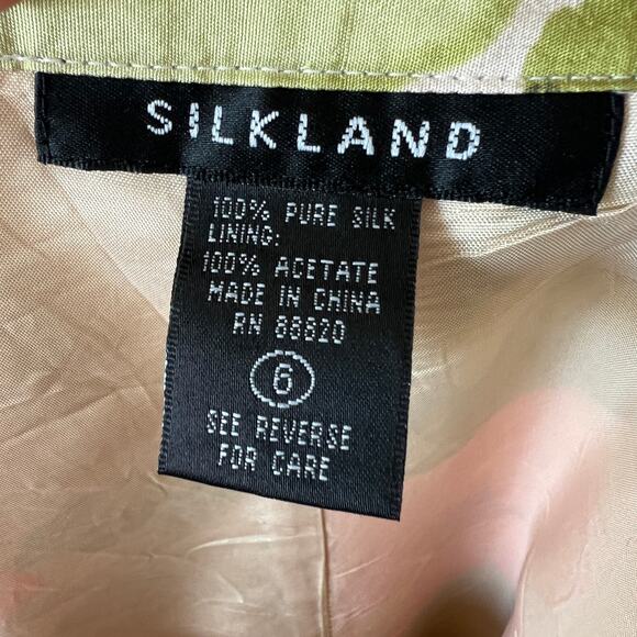 Vintage Tropical Hawaiian Floral Silk Cropped Trouser Pants Womens 6 Pink Orange - Picture 10 of 16